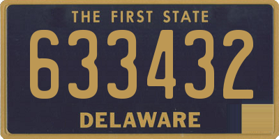 DE license plate 633432