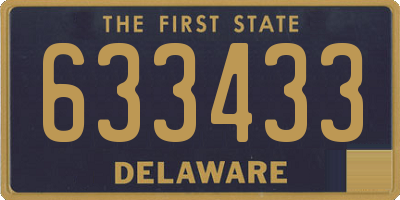 DE license plate 633433