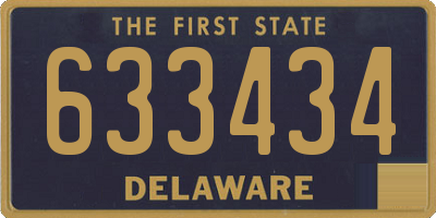 DE license plate 633434