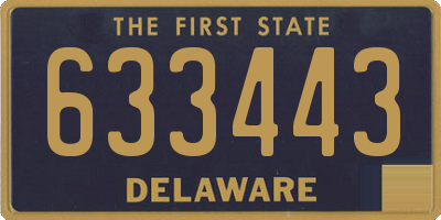 DE license plate 633443