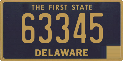 DE license plate 63345