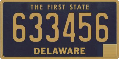 DE license plate 633456