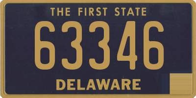 DE license plate 63346