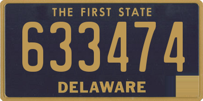 DE license plate 633474