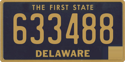 DE license plate 633488