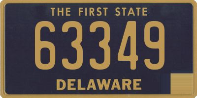 DE license plate 63349