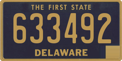 DE license plate 633492