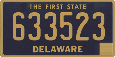DE license plate 633523