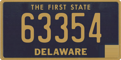 DE license plate 63354