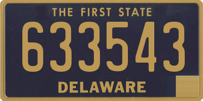 DE license plate 633543