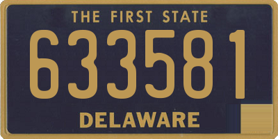 DE license plate 633581