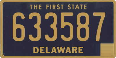 DE license plate 633587