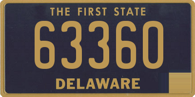 DE license plate 63360