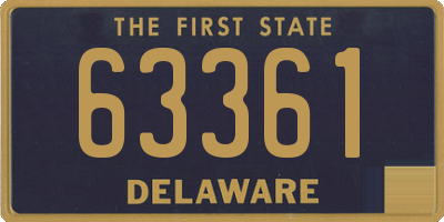 DE license plate 63361