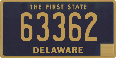 DE license plate 63362