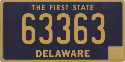 DE license plate 63363