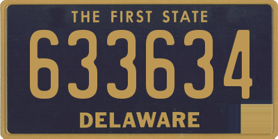 DE license plate 633634