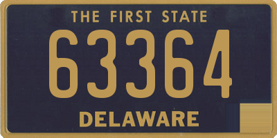 DE license plate 63364