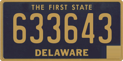 DE license plate 633643