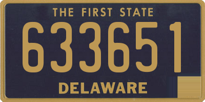 DE license plate 633651