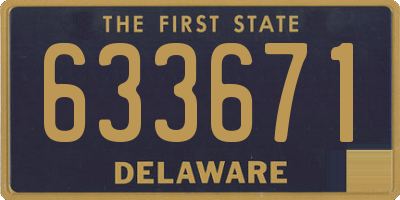 DE license plate 633671