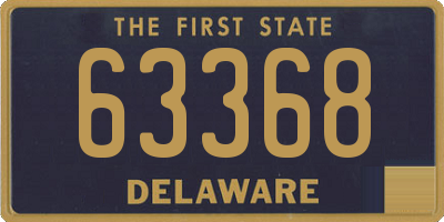 DE license plate 63368