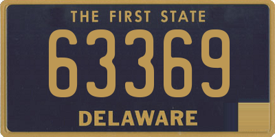 DE license plate 63369