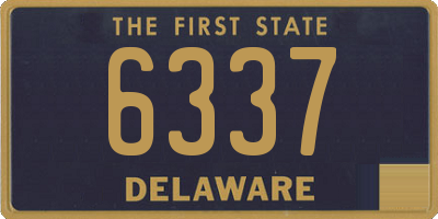 DE license plate 6337