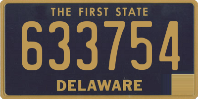 DE license plate 633754