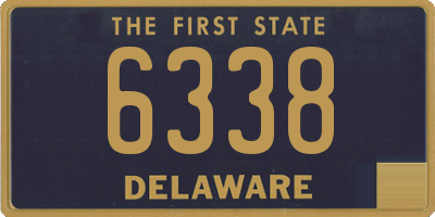 DE license plate 6338
