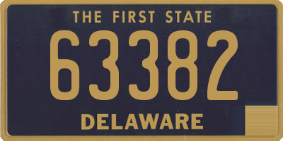 DE license plate 63382