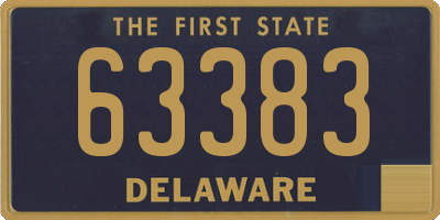 DE license plate 63383