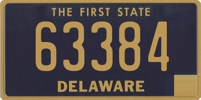 DE license plate 63384