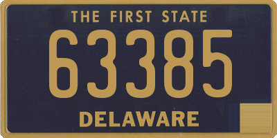 DE license plate 63385