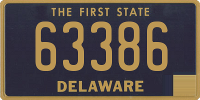 DE license plate 63386