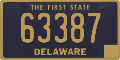 DE license plate 63387