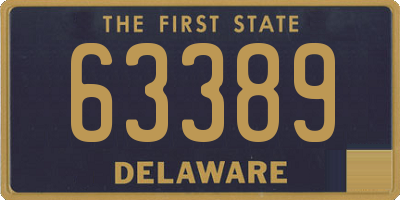 DE license plate 63389