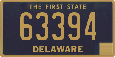 DE license plate 63394