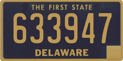 DE license plate 633947