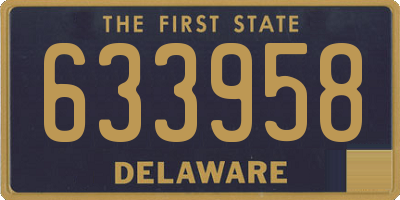 DE license plate 633958