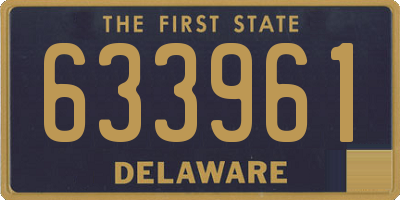 DE license plate 633961