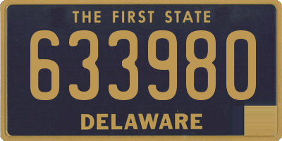 DE license plate 633980