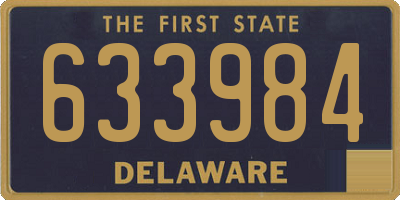 DE license plate 633984