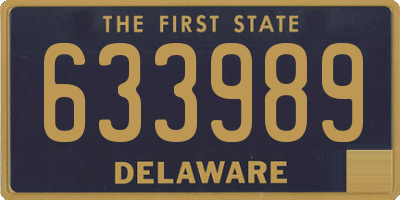 DE license plate 633989