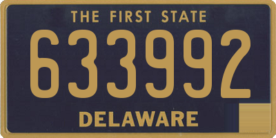 DE license plate 633992