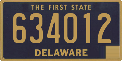 DE license plate 634012