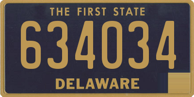 DE license plate 634034