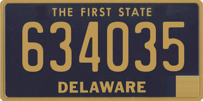 DE license plate 634035