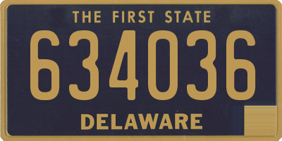 DE license plate 634036
