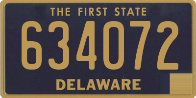 DE license plate 634072